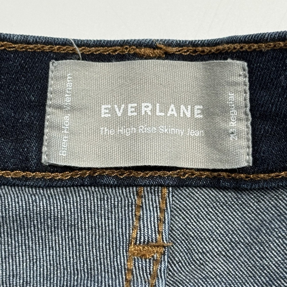 Everlane The High Rise Skinny Jeans Women's Size 29 (29x27) Blue Denim Dark Wash - Picture 7 of 13